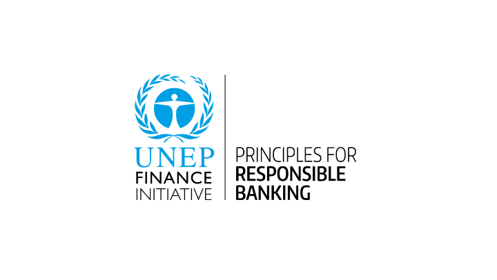 UNEP FINANCE INITIATIVE PRINCIPLES FOR RESPONSIBLE BANKING 영문이 쓰여있는 로고 사진