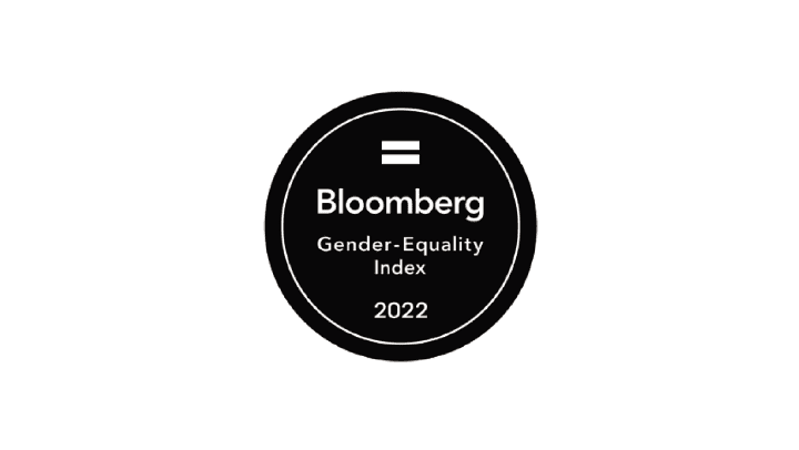 Bloomberg Gender-Equality Index 2022 영문이 쓰여있는 로고 사진